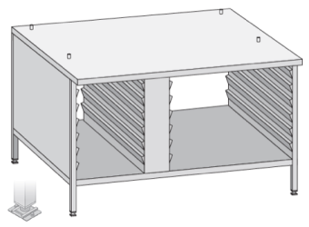 Подставка открытая для флота UG II 62 и 102 RATIONAL 60.30.333 в ШефСтор (chefstore.ru)